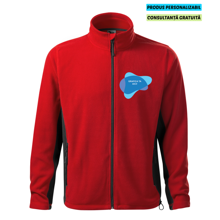 Malfini Jacheta Fleece Barbat Rosu Frosty Personalizata