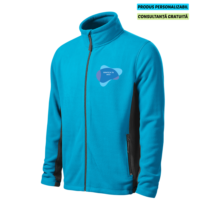 Malfini Jacheta Fleece Barbat Turcoaz Frosty Personalizata
