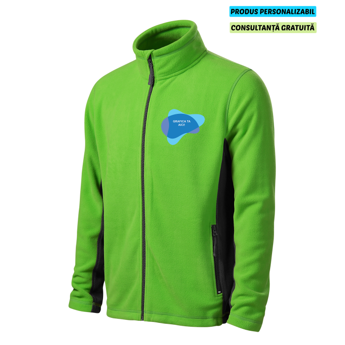 Malfini Jacheta Fleece Barbat Verde mar Frosty Personalizata