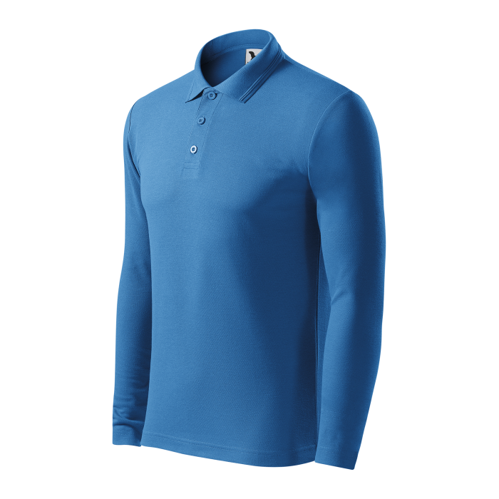 Malfini Tricou Polo Maneca lunga Barbat Albastru azuriu Regular