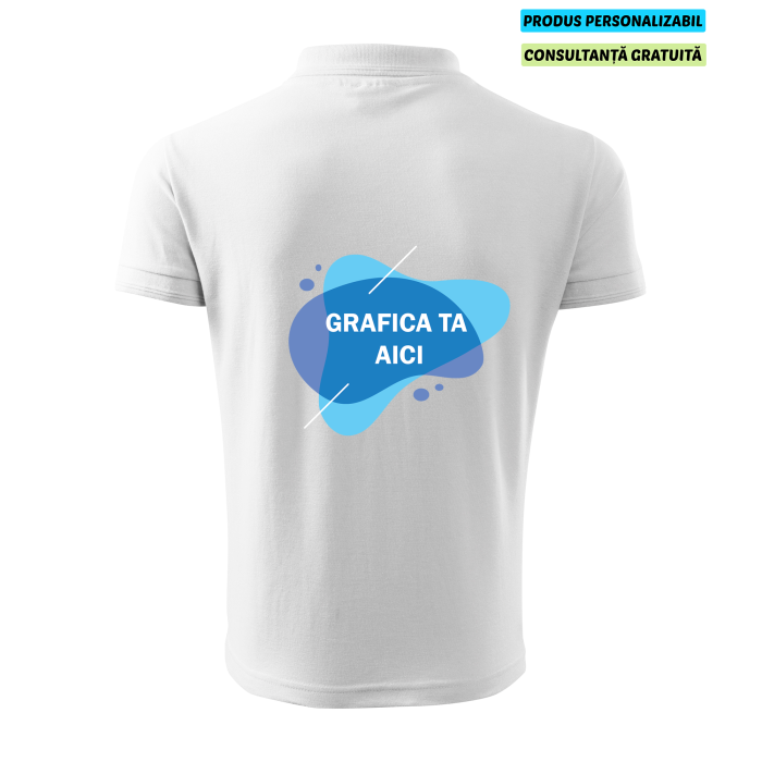 Malfini Tricou Polo Barbat Alb Personalizat