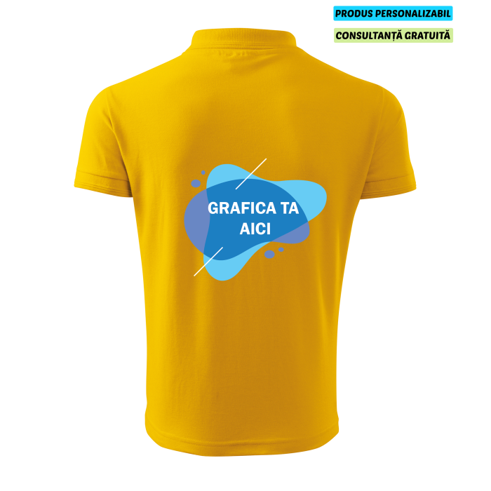 Malfini Tricou Polo Barbat Galben Personalizat