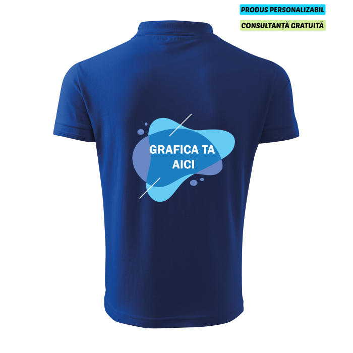 Malfini Tricou Polo Barbat Albastru regal Personalizat