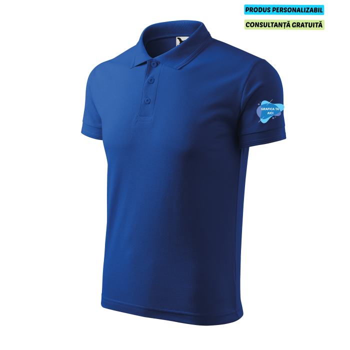 Malfini Tricou Polo Barbat Albastru regal Personalizat