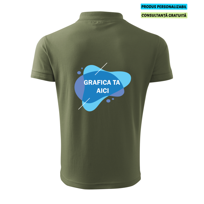 Malfini Tricou Polo Barbat Verde kaki Personalizat