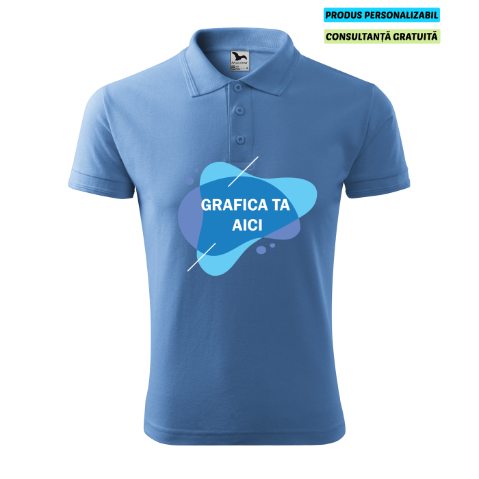 Malfini Tricou Polo Barbat Bleu Personalizat