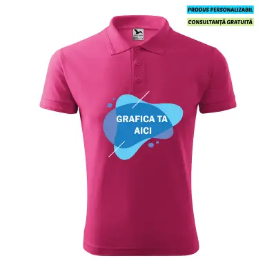 Malfini Tricou Polo Barbat Roz Personalizat