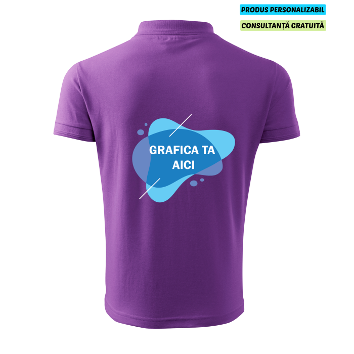 Malfini Tricou Polo Barbat Violet Personalizat