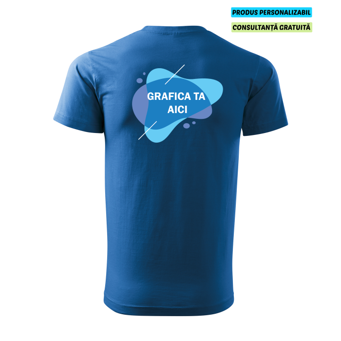 Malfini Tricou Barbat Albastru azuriu Personalizat