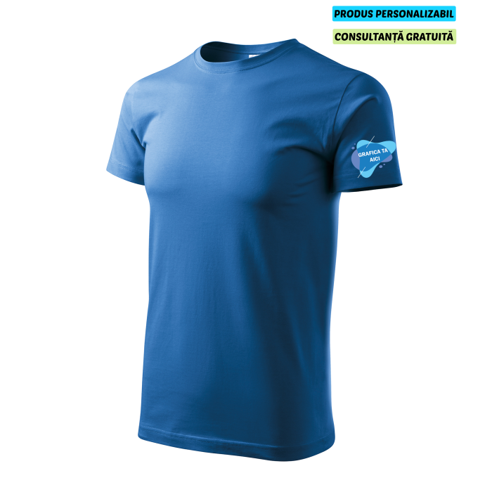 Malfini Tricou Barbat Albastru azuriu Personalizat