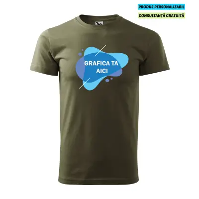 Malfini Tricou Barbat Verde militar Personalizat