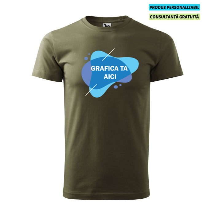 Malfini Tricou Barbat Verde militar Personalizat