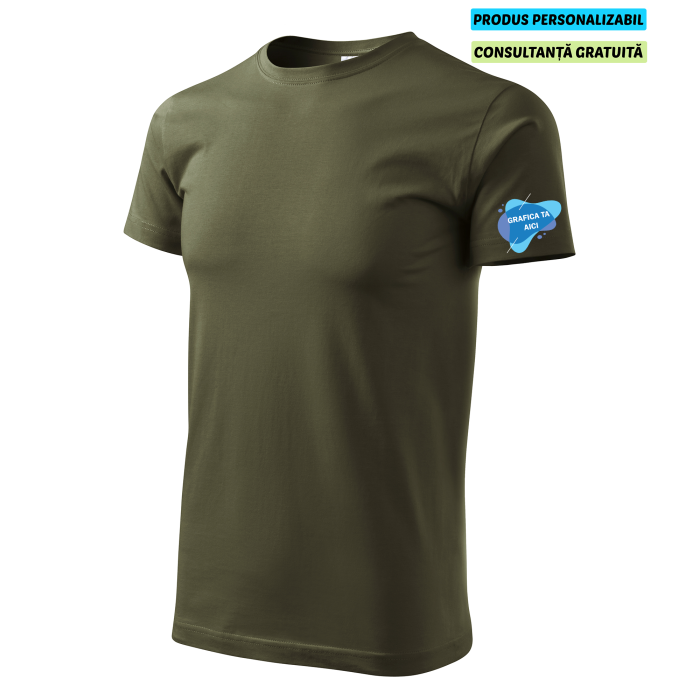 Malfini Tricou Barbat Verde militar Personalizat