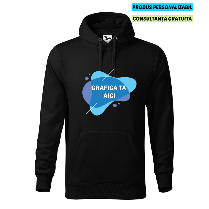 Malfini Hanorac Barbat Negru Personalizat