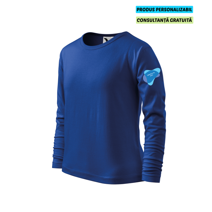 Malfini Tricou maneca lunga Copii Albastru regal FIT-T LS Personalizat