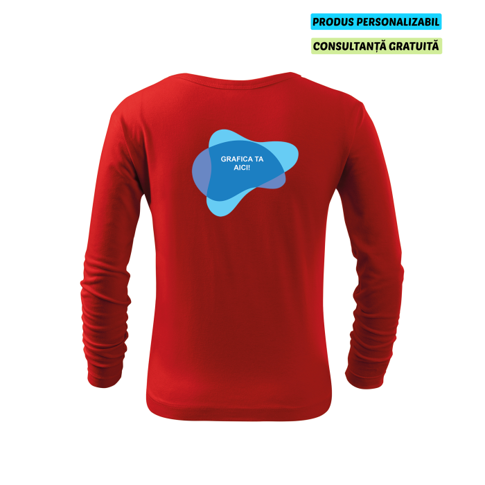 Malfini Tricou maneca lunga Copii Rosu FIT-T LS Personalizat