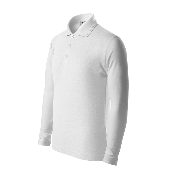 Malfini Tricou Polo maneca lunga Copii Alb