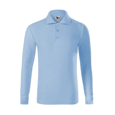 Malfini Tricou Polo maneca lunga Copii Albastru deschis