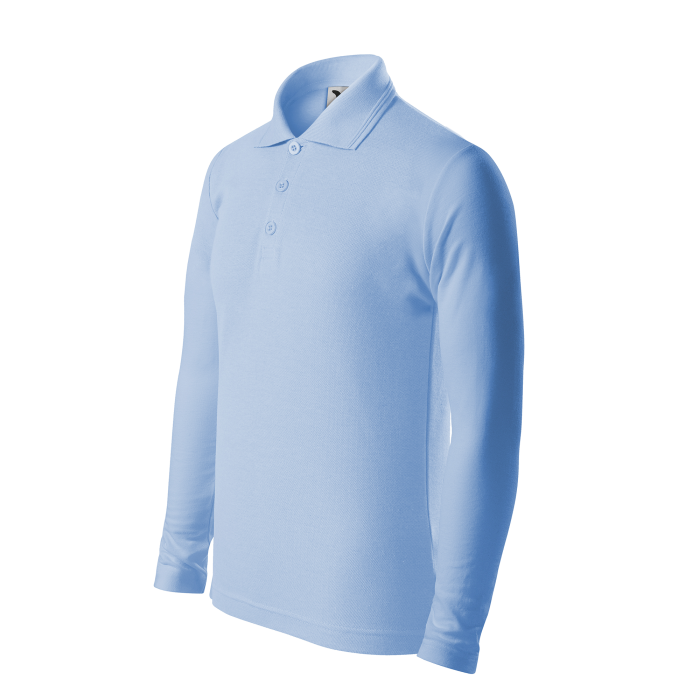 Malfini Tricou Polo maneca lunga Copii Albastru deschis