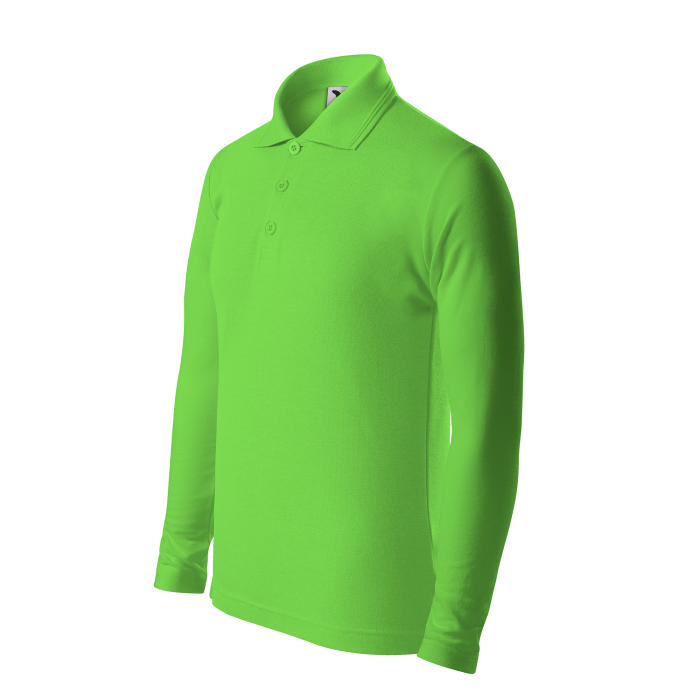 Malfini Tricou Polo maneca lunga Copii Verde mar