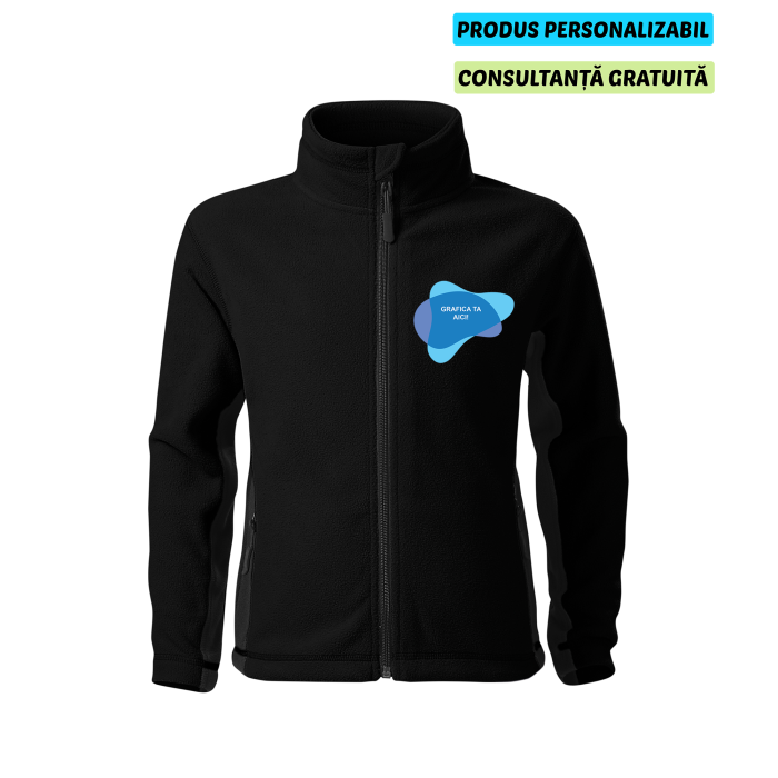 Malfini Jacheta Fleece Copii Negru Frosty Personalizata Malfini Jacheta Fleece Copii Negru Frosty Personalizata