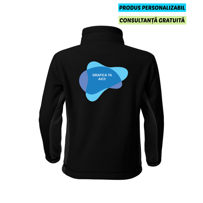 Malfini Jacheta Fleece Copii Negru Frosty Personalizata Malfini Jacheta Fleece Copii Negru Frosty Personalizata