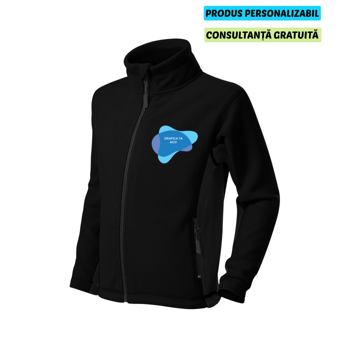 Malfini Jacheta Fleece Copii Negru Frosty Personalizata Malfini Jacheta Fleece Copii Negru Frosty Personalizata