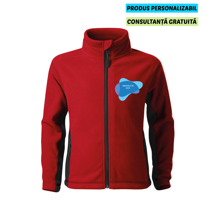Malfini Jacheta Fleece Copii Rosu Frosty Personalizata