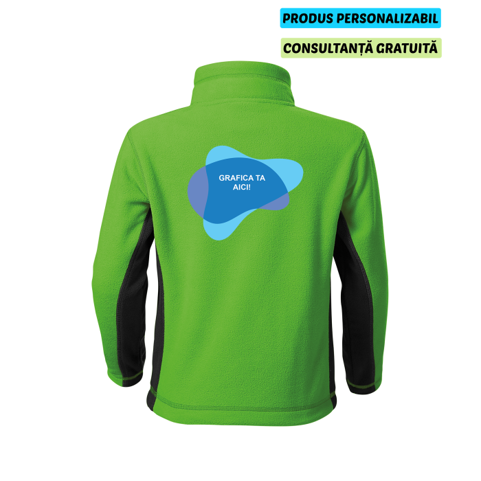Malfini Jacheta Fleece Copii Verde mar Frosty Personalizata