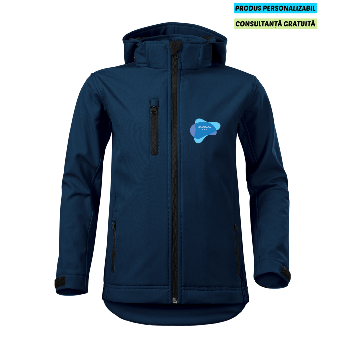Malfini Jacheta Softshell Copii Bleumarine PERFORMANCE Personalizata