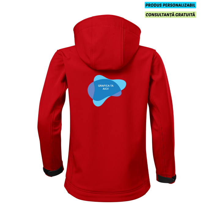 Malfini Jacheta Softshell Copii Rosu PERFORMANCE Personalizata