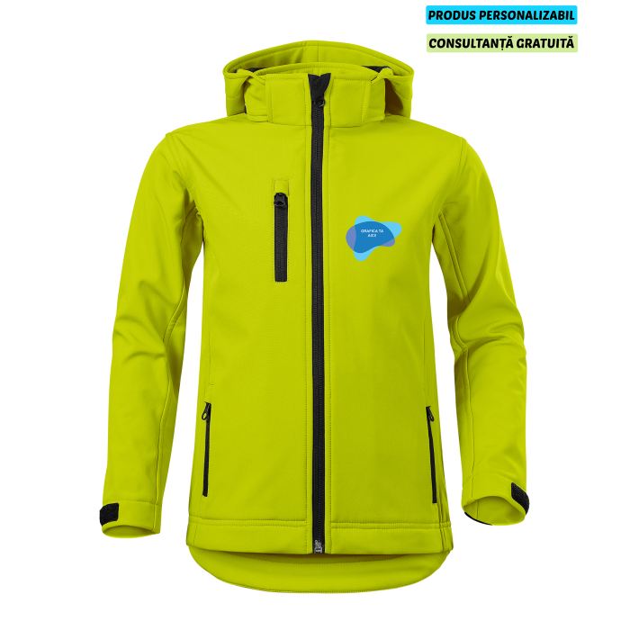Malfini Jacheta Softshell Copii Lime PERFORMANCE Personalizata