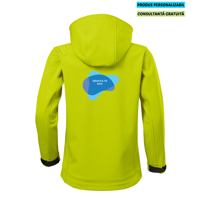 Malfini Jacheta Softshell Copii Lime PERFORMANCE Personalizata
