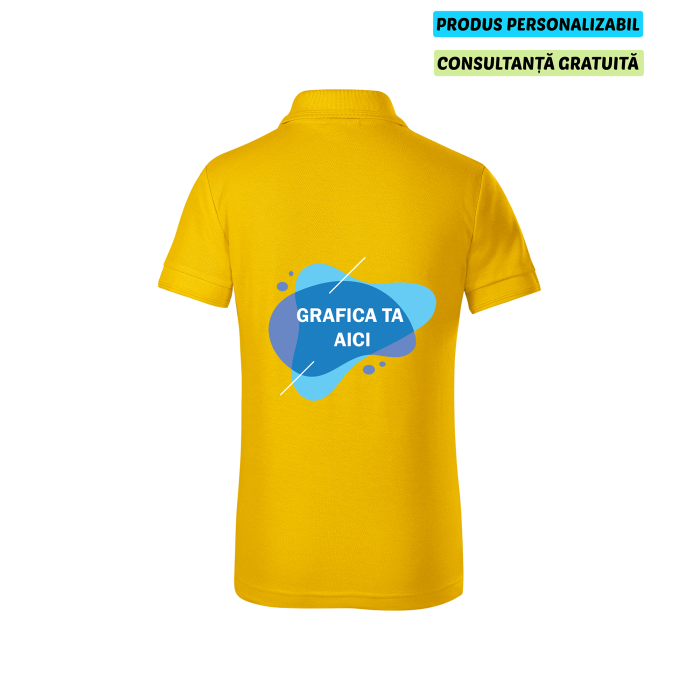Malfini Tricou Polo Copii Galben Personalizat