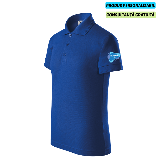 Malfini Tricou Polo Copii Albastru regal Personalizat