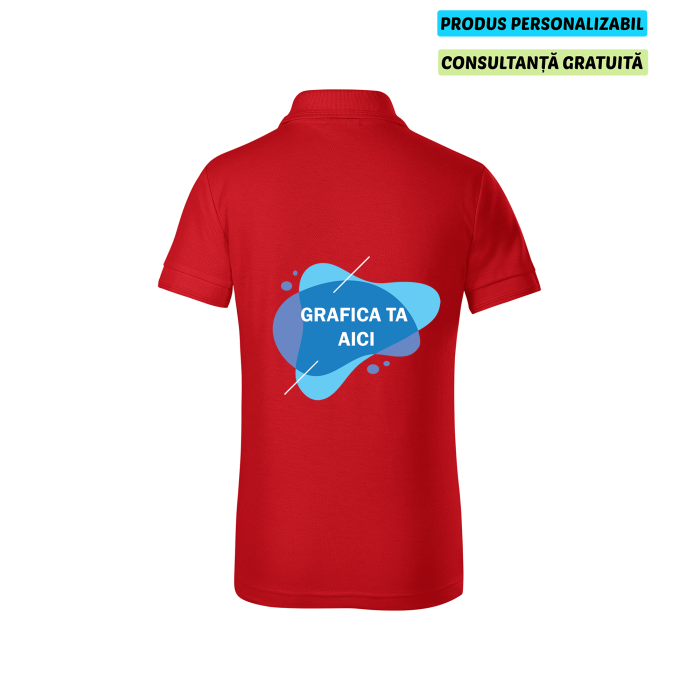 Malfini Tricou Polo Copii Rosu Personalizat