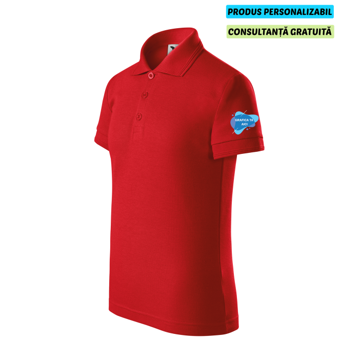 Malfini Tricou Polo Copii Rosu Personalizat