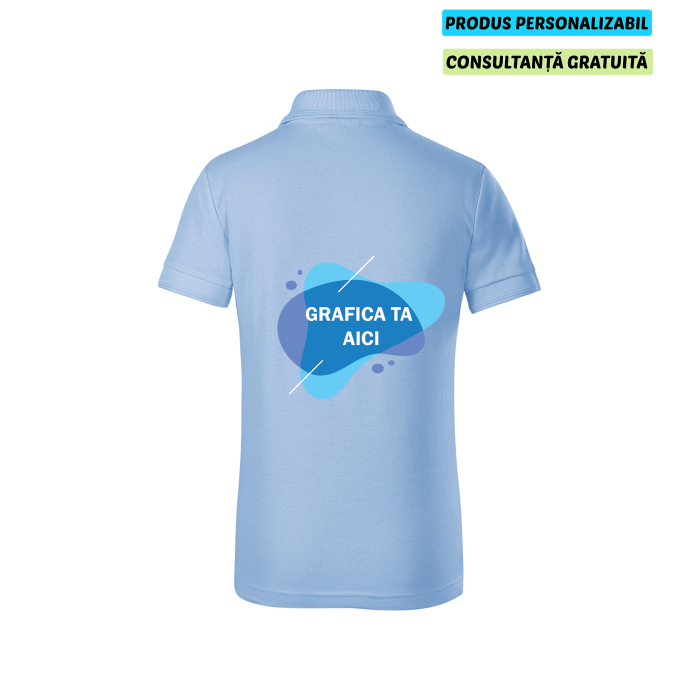 Malfini Tricou Polo Copii Bleu Personalizat