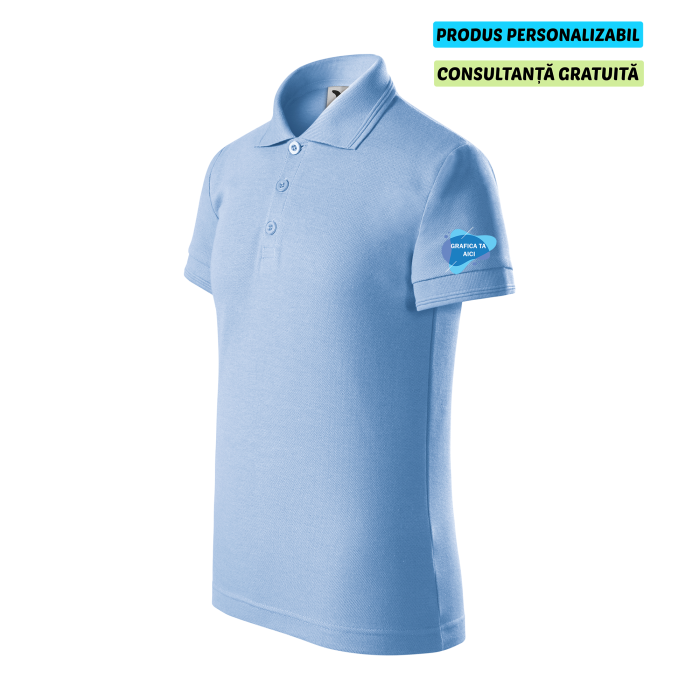 Malfini Tricou Polo Copii Bleu Personalizat