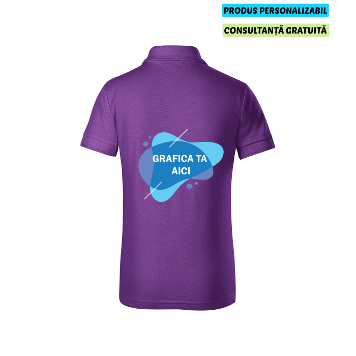 Malfini Tricou Polo Copii Violet Personalizat