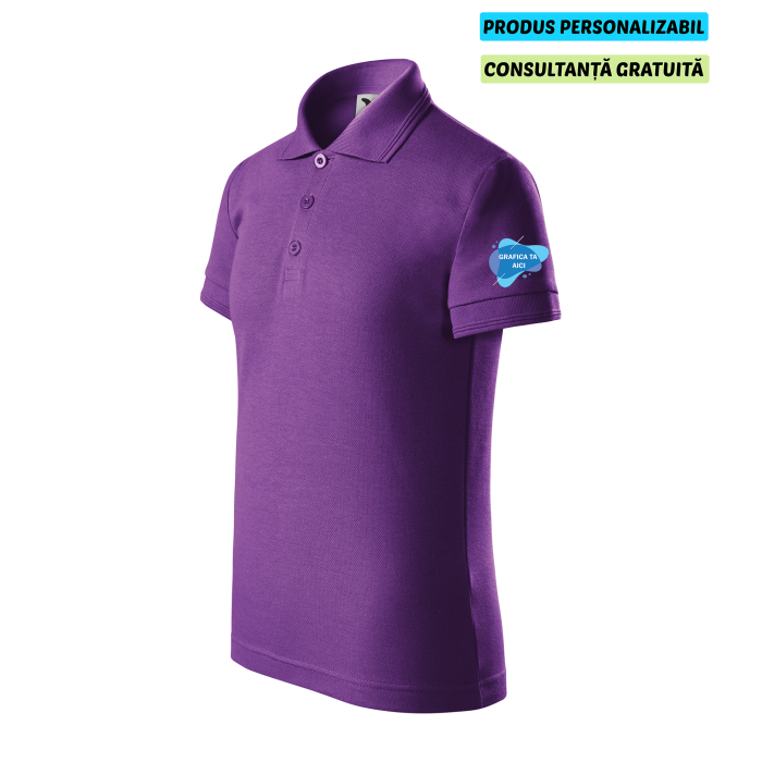 Malfini Tricou Polo Copii Violet Personalizat