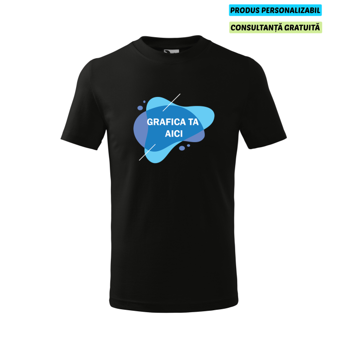 Malfini Tricou Copii Negru Personalizat
