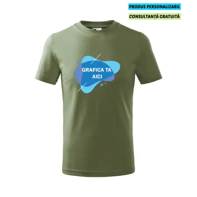 Malfini Tricou Copii Verde kaki Personalizat