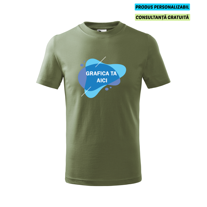 Malfini Tricou Copii Verde kaki Personalizat