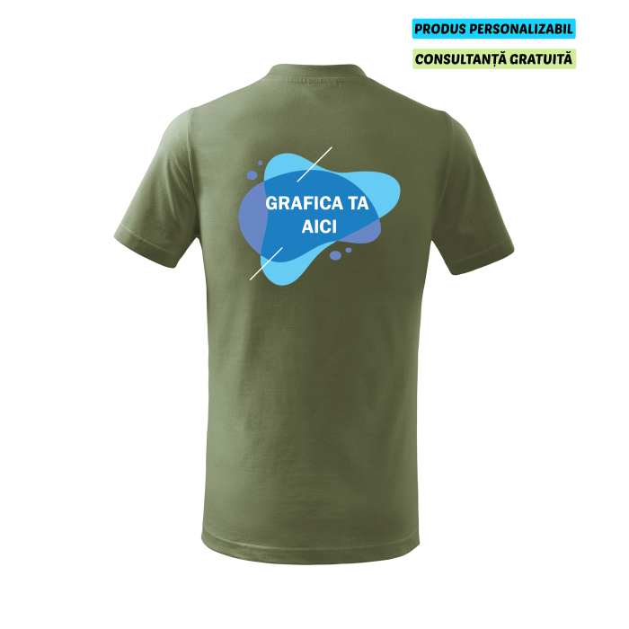 Malfini Tricou Copii Verde kaki Personalizat