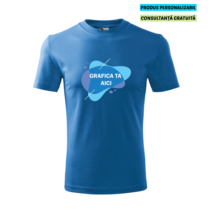 Malfini Tricou Copii Albastru azuriu Personalizat