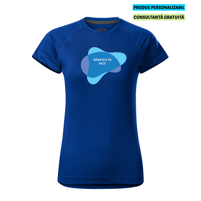 Malfini Tricou Dama Albastru regal Destiny Personalizat