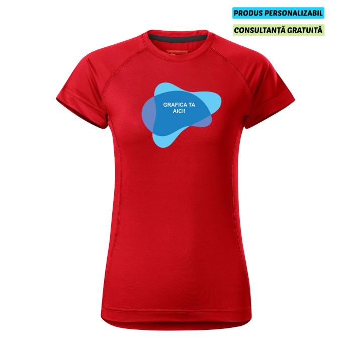 Malfini Tricou Dama Rosu Destiny Personalizat