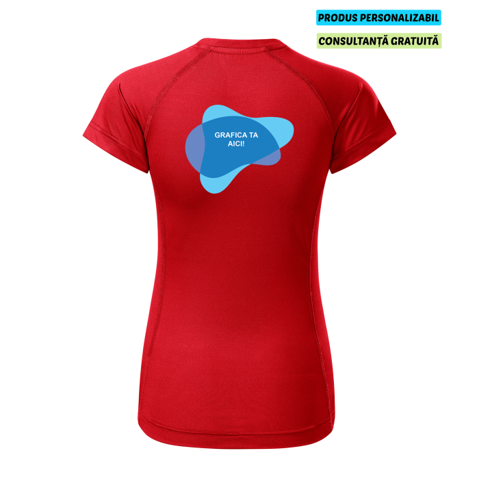 Malfini Tricou Dama Rosu Destiny Personalizat