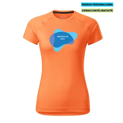 Malfini Tricou Dama Mandarina neon Destiny Personalizat